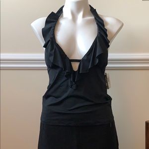 SILVER LABEL by A.B.S BLACK HALTER TOP